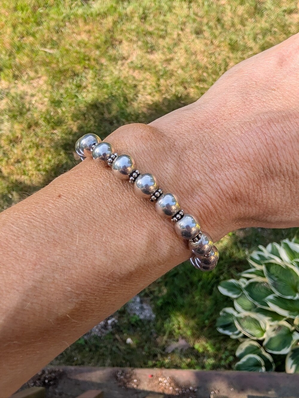 Vintage Y2K Designer Bali Sterling Silver Ball Bracelet